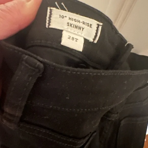 Madewell skinny black jean w/gold trim sz 28 tall - Picture 6 of 6